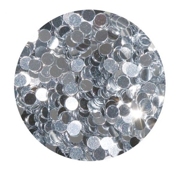 YOUNG NAILS 7G SILVER POLKA DOT CONFETTI